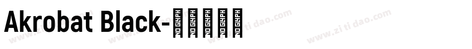 Akrobat Black字体转换